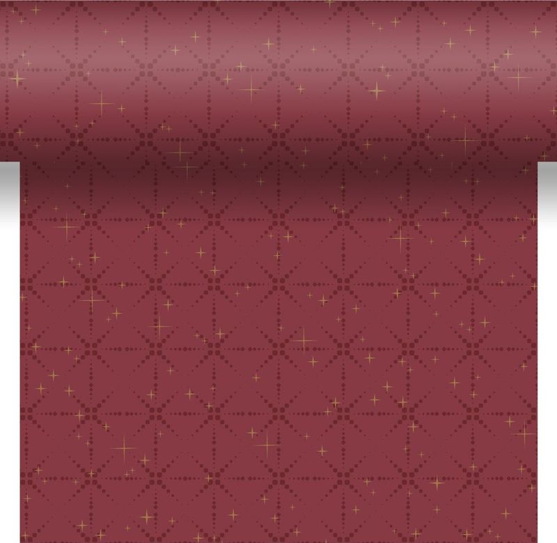 Duni - Gilded Bauble - Tafelaankleding - Bordeaux - 40 x 480 cm