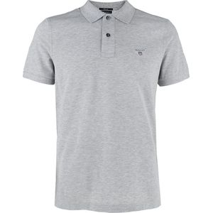 Gant - Regular Fit - Poloshirt - Grijs Melange - Katoen