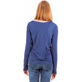 Gant - Blauwe Viscose Dames Top - Longsleeve