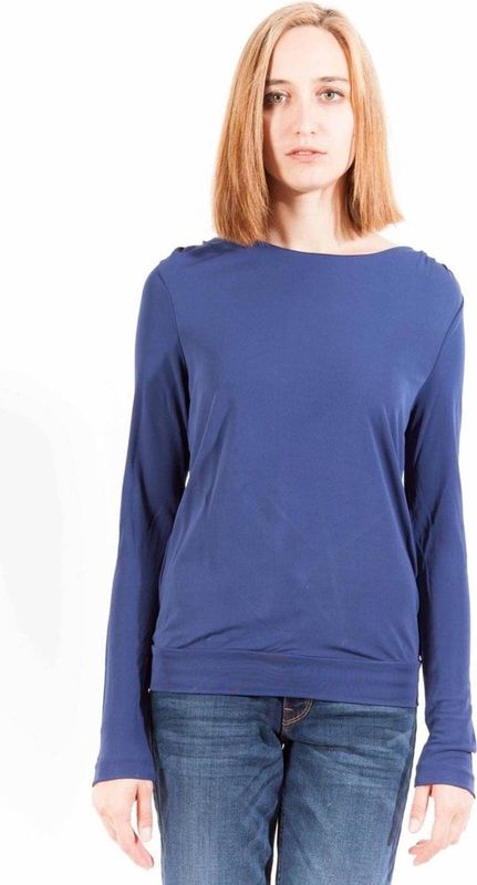 Gant - Blauwe Viscose Dames Top - Longsleeve