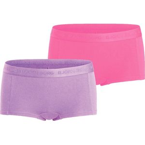 Bjorn Borg Björn Borg Meisjes Minishorts 2-pack – Zacht Katoen – Roze & Paars Maat 98-104 Meisje