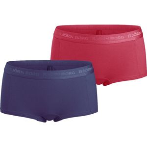 Bjorn Borg Björn Borg Meisjes Minishorts 2-pack – Zacht Katoen – Rood & Donkerblauw Maat 170-176 Meisje