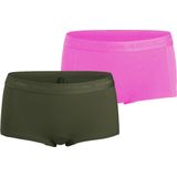 Björn Borg - Meisjes Minishorts 2-Pack - Grijs - Roze - Katoen