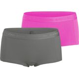 Björn Borg - Meisjes Minishorts 2-Pack - Grijs - Roze - Katoen