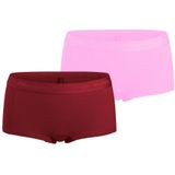 Bjorn Borg - Meisjes Minishorts 2-pack - Bordeauxrood & Lichtroze - Zacht Katoen