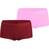 Bjorn Borg - Meisjes Minishorts 2-pack - Bordeauxrood & Lichtroze - Zacht Katoen