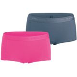 Björn Borg - Meisjes Minishorts 2-Pack - Roze - Donkergrijs - Katoen