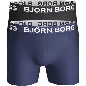 Bjorn Borg boxershorts Core (2-pack), heren boxers normale lengte, zwart en donkerblauw