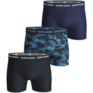 Bjorn borg cotton stretch boxer 3 pack in de kleur marine.