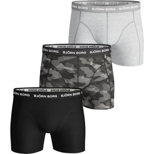 Bjorn Borg Boxershorts 3-Pack - Zwart Katoen Stretch