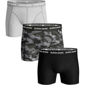 Bjorn Borg Katoen Stretch Boxer 3P, Zwart (9999-1132-90651), XL