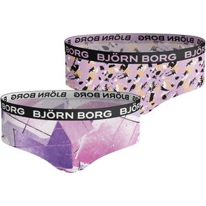 Björn Borg - Meisjes Hipster 2-Pack - Lichtpaars & Roze-Paars - Zacht Katoen