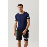 Borg - T-Shirt - Regular-Fit - Zwart - Gerecycled Polyester