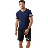 Borg - T-Shirt - Regular-Fit - Zwart - Gerecycled Polyester