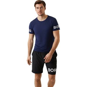 Borg - T-Shirt - Regular-Fit - Zwart - Gerecycled Polyester