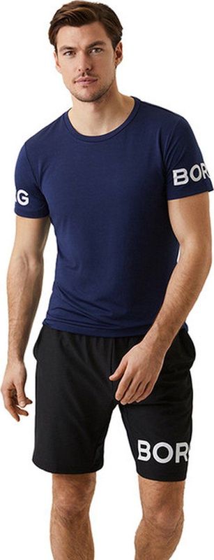 Borg - T-Shirt - Regular-Fit - Zwart - Gerecycled Polyester