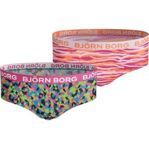 Bjorn Borg Björn Borg Meisjes Hipster 2-pack – Zacht Katoen – Veelkleurig Printdesign Maat 110-116 Meisje