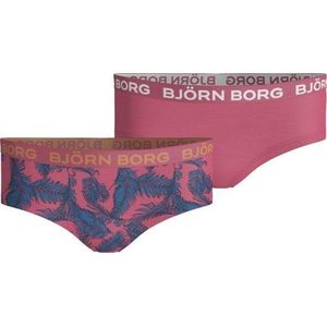 Björn Borg - Meisjes Hipster 2-Pack - Donkerroze - Katoen - Elastische Tailleband