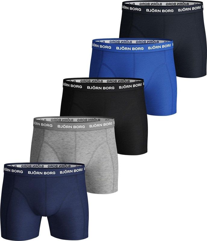 Bjorn Borg - Seasonal Solids - Boxershorts - Donker Blauw - 5 Pack - BCI-katoen