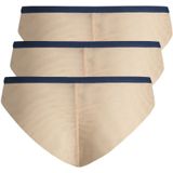 3 stuks Dames Hipster - bloemen- marineblauw-ecru-lichtblauw - Maat 36