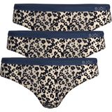 3 stuks Dames Hipster - bloemen- marineblauw-ecru-lichtblauw - Maat 36