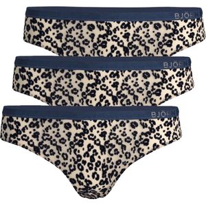 3 stuks Dames Hipster - bloemen- marineblauw-ecru-lichtblauw - Maat 36