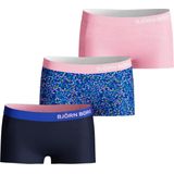 Björn Borg - Meisjes Minishorts 3-Pack - Roze Zwart Blauw - Katoen