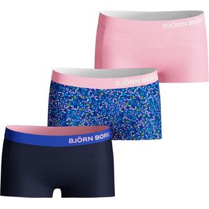 Björn Borg - Meisjes Minishorts 3-Pack - Roze Zwart Blauw - Katoen