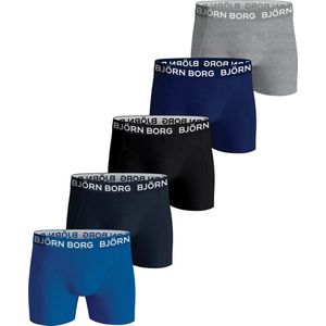 Bjorn Borg Boxershorts 5-Pack - Solid - Katoen - Zwart en Kleurcombinaties