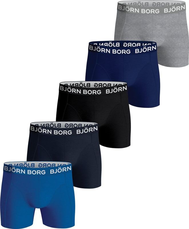 Björn Borg Sammy Blue Depths 5-pack jongens boxershort maat 110-116