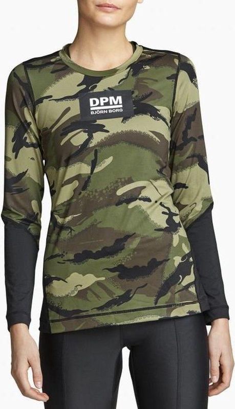 Björn Borg - Longsleeve Cynthia DPM - Legergroen - Polyester/Elastaan