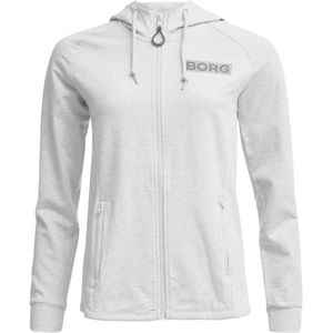 Björn Borg - Dames Hooded Jacket Luna - Lichtgrijs Melange - Katoenmix