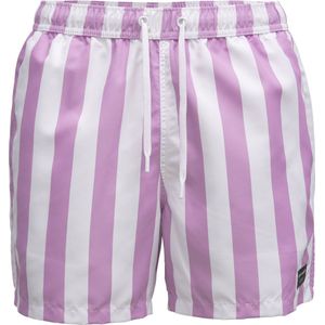 Bjorn Borg Swimshort Sylvester - Wit/lila - Verticale Strepen