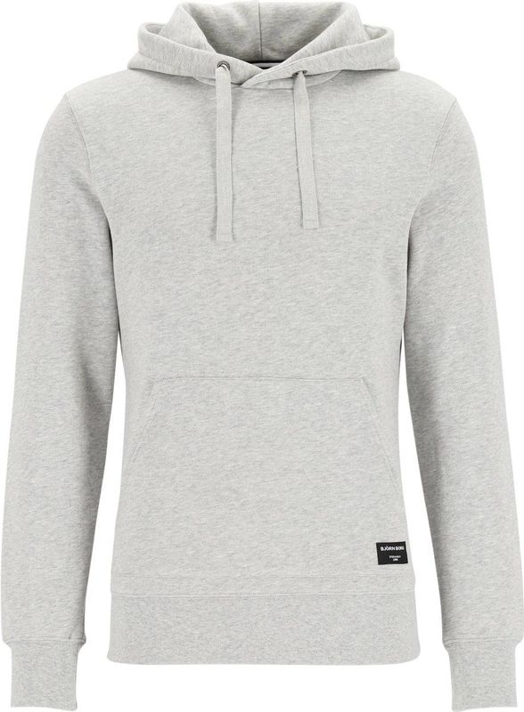 Björn Borg - Hoodie Sweatshirt - Lichtgrijs Melange - Heren Trui Met Capuchon