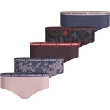 Björn Borg Hipsters 5-Pack - Crown Blue & Paars - Zacht Katoen