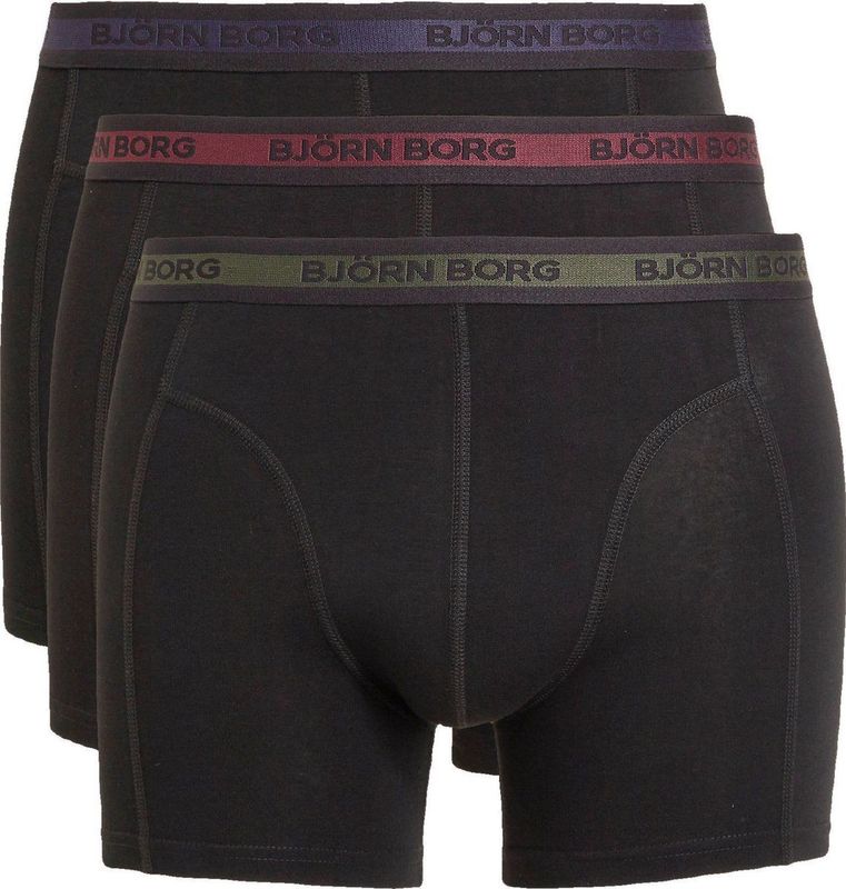 Björn Borg - Heren Boxershort 3P - Contrast - Katoen Elastaan