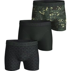 Björn Borg - Boxershorts - Camouflage & Prints - Donkergroen - 3-Pack