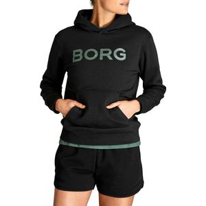 Björn Borg - Logo Hoodie - Dames Trui - Zwart - Katoen en Polyester