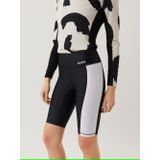 Björn Borg - Dames Stripe Biker Short - Zwart met Witte Zijpanelen - Gerecycled Polyester en Spandex