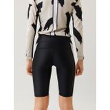 Björn Borg - Dames Stripe Biker Short - Zwart met Witte Zijpanelen - Gerecycled Polyester en Spandex