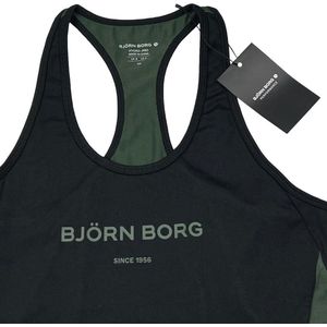 Björn Borg - Olita - Tanktop - Zwart-Groen - 90% Gerecycled Polyester