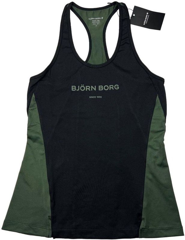 Björn Borg - Olita - Tanktop - Zwart-Groen - 90% Gerecycled Polyester