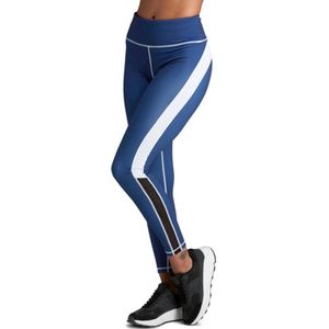 Legging - Björn Borg - High Waist - Mesh Stripe - Blue Depths