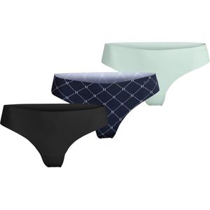 Bjorn Borg - Dames Strings - 3-Pack - Blauw/Ruit - Microfiber - Naadloos