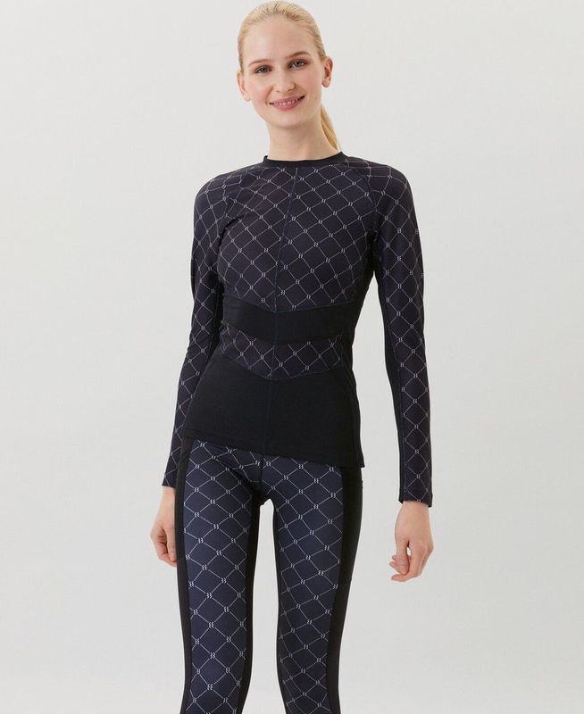 Bjorn Borg - Dames Slim Print Longsleeve - Night Sky - Polyester