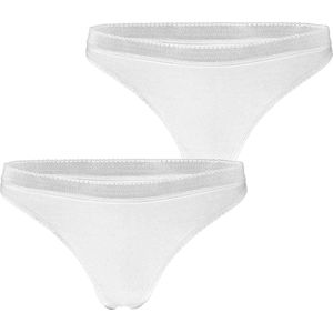 Björn Borg - Core Thong 2-pack - Dames Ondergoed - Wit