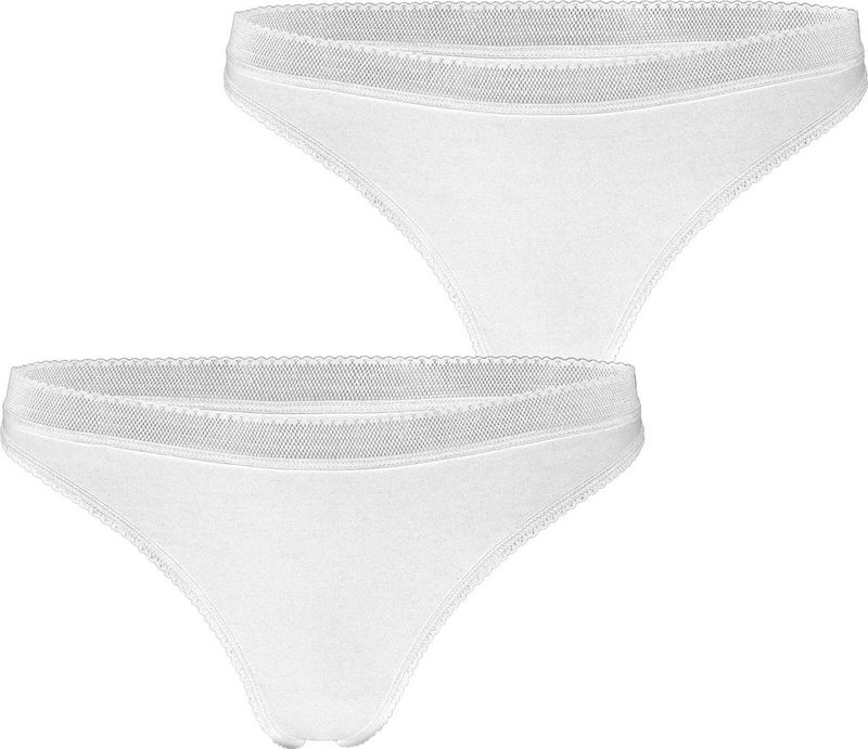 Björn Borg - Core Thong 2-pack - Dames Ondergoed - Wit