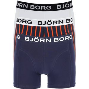 Björn Borg Boxershorts 3-Pack - Zwart, Wit, Navy - Katoen
