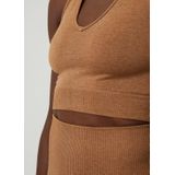 Björn Borg - Sthlm Seamless Light Crop Top - Beige - Dames
