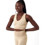 Björn Borg - Sthlm Seamless Light Crop Top - Beige - Gerecycled Polyester Mix